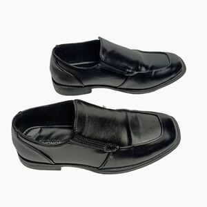 SONOMA Boys Black Loafers Casual Dress Shoes Slip-On Memory Foam Sz 3 MED